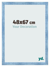 Bilderrahmen 48x67cm Hellblau Gewischt MDF Pisa Vorne Messe | Yourdecoration.de