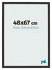 Bilderrahmen 48x67cm Schwarz Gemasert MDF Bologna Vorne Messe | Yourdecoration.de