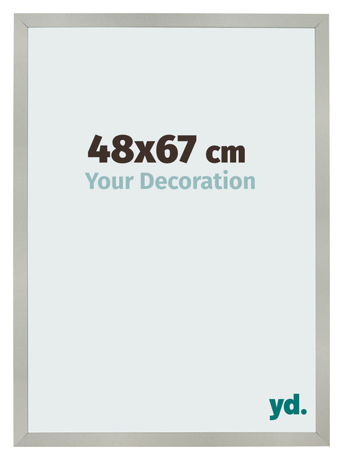 Bilderrahmen 48x67cm Silber Matt MDF Bologna Vorne Messe | Yourdecoration.de