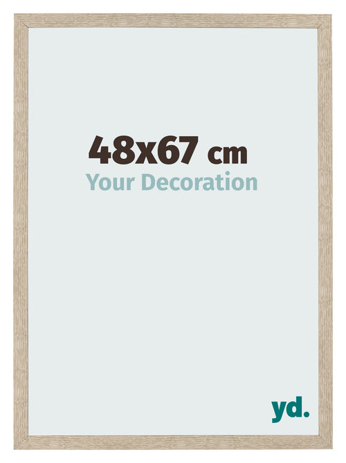 Bilderrahmen 48x67cm Sonoma Eiche MDF Bologna Vorne Messe | Yourdecoration.de