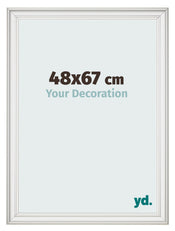 Bilderrahmen 48x67cm Weiss Gewischt MDF Lazio Vorne Messe | Yourdecoration.de