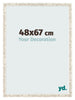 Bilderrahmen 48x67cm Weiß Vintage MDF Bologna Vorne Messe | Yourdecoration.de