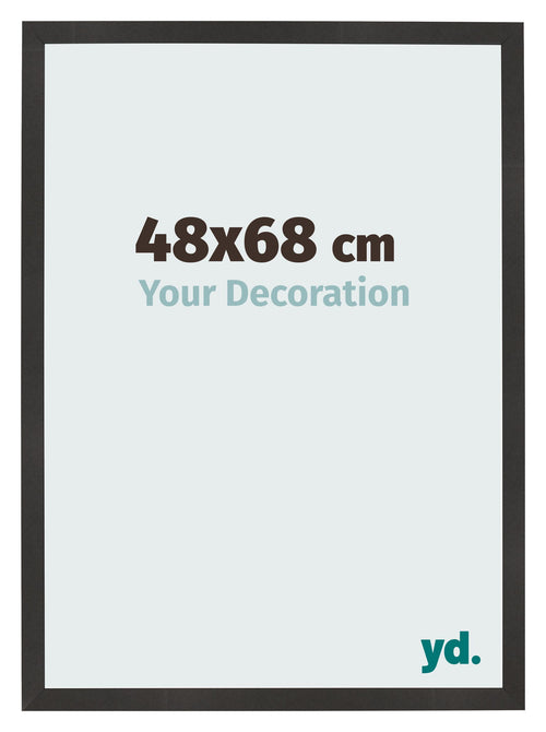 Bilderrahmen 48x68 cm Schwarz Matt MDF Bologna Vorne Messe | Yourdecoration.de
