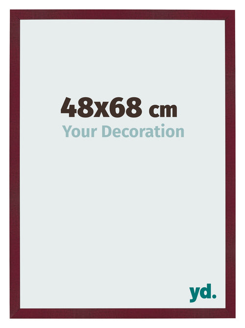 Bilderrahmen 48x68 cm Weinrot Gewischt MDF Bologna Vorne Messe | Yourdecoration.de