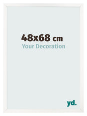 Bilderrahmen 48x68 cm Weiss Hochglanz MDF Bologna Vorne Messe | Yourdecoration.de