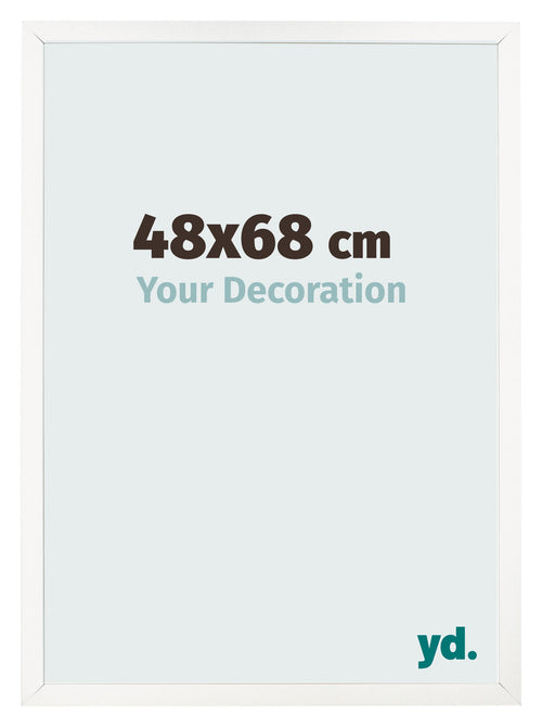 Bilderrahmen 48x68 cm Weiss Hochglanz MDF Bologna Vorne Messe | Yourdecoration.de