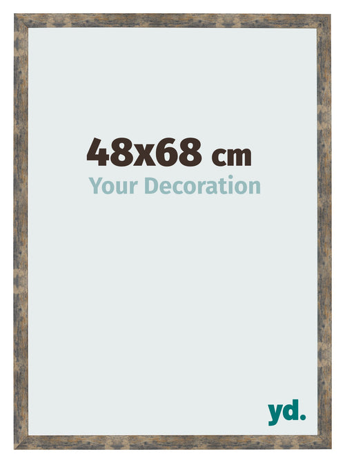 Bilderrahmen 48x68cm Blau Gold Meliert MDF Bologna Vorne Messe | Yourdecoration.de