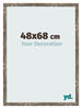 Bilderrahmen 48x68cm Blau Gold Meliert MDF Bologna Vorne Messe | Yourdecoration.de
