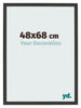 Bilderrahmen 48x68cm Schwarz Gemasert MDF Bologna Vorne Messe | Yourdecoration.de