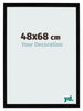 Bilderrahmen 48x68cm Schwarz Hochglanz MDF Bologna Vorne Messe | Yourdecoration.de