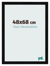 Bilderrahmen 48x68cm Schwarz Silber Poliert MDF Pisa Vorne Messe | Yourdecoration.de