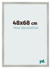 Bilderrahmen 48x68cm Silber Matt MDF Bologna Vorne Messe | Yourdecoration.de