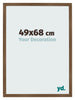 Bilderrahmen 49x68 cm Eiche Rustikal MDF Bologna Vorne Messe | Yourdecoration.de