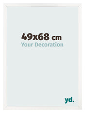 Bilderrahmen 49x68 cm Weiss Hochglanz MDF Bologna Vorne Messe | Yourdecoration.de