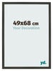 Bilderrahmen 49x68cm Antrazit MDF Bologna Vorne Messe | Yourdecoration.de