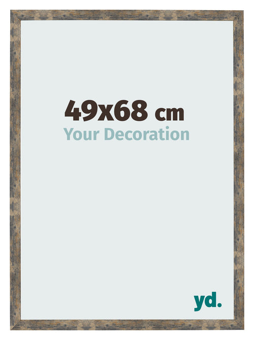 Bilderrahmen 49x68cm Blau Gold Meliert MDF Bologna Vorne Messe | Yourdecoration.de
