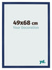 Bilderrahmen 49x68cm Dunkelblau Gewischt MDF Bologna Vorne Messe | Yourdecoration.de