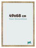 Bilderrahmen 49x68cm Gold Antik MDF Bologna Vorne Messe | Yourdecoration.de