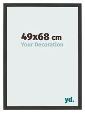 Bilderrahmen 49x68cm Schwarz Gemasert MDF Bologna Vorne Messe | Yourdecoration.de