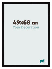Bilderrahmen 49x68cm Schwarz Hochglanz MDF Bologna Vorne Messe | Yourdecoration.de