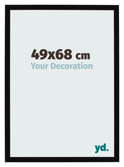 Bilderrahmen 49x68cm Schwarz Hochglanz MDF Bologna Vorne Messe | Yourdecoration.de