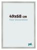 Bilderrahmen 49x68cm Silber Matt MDF Bologna Vorne Messe | Yourdecoration.de