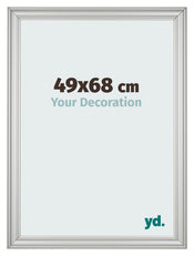 Bilderrahmen 49x68cm Silber Matt MDF Lazio Vorne Messe | Yourdecoration.de