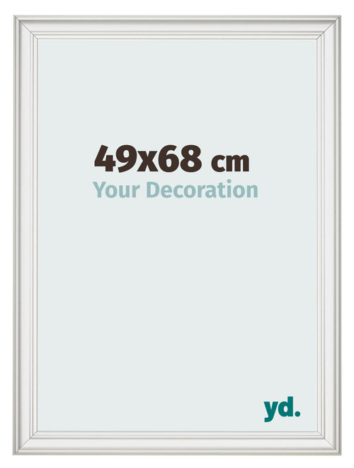 Bilderrahmen 49x68cm Weiss Gewischt MDF Lazio Vorne Messe | Yourdecoration.de