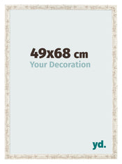 Bilderrahmen 49x68cm Weiß Vintage MDF Bologna Vorne Messe | Yourdecoration.de
