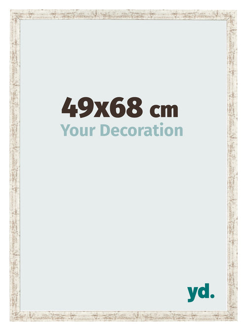 Bilderrahmen 49x68cm Weiß Vintage MDF Bologna Vorne Messe | Yourdecoration.de