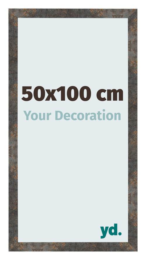 Bilderrahmen 50x100 cm Oxidiertes Metall MDF Bologna Vorne Messe | Yourdecoration.de