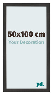 Bilderrahmen 50x100 cm Schwarz Matt MDF Bologna Vorne Messe | Yourdecoration.de