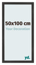 Bilderrahmen 50x100 cm Schwarz Matt MDF Bologna Vorne Messe | Yourdecoration.de