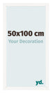 Bilderrahmen 50x100 cm Weiss Hochglanz MDF Bologna Vorne Messe | Yourdecoration.de