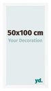 Bilderrahmen 50x100 cm Weiss Matt MDF Bologna Vorne Messe | Yourdecoration.de