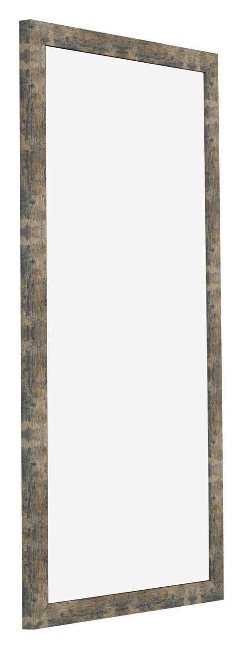 Bilderrahmen 50x100cm Blau Gold Meliert MDF Bologna Vorne Schrag | Yourdecoration.de