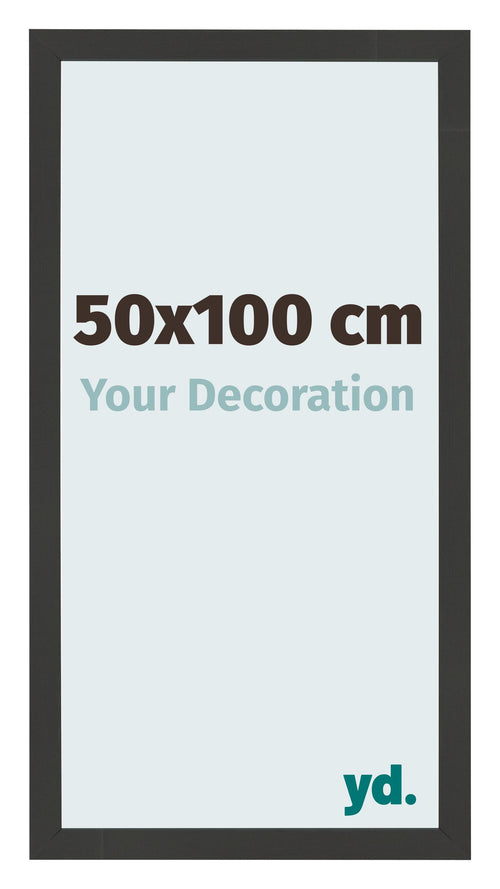 Bilderrahmen 50x100cm Schwarz Gemasert MDF Bologna Vorne Messe | Yourdecoration.de