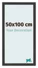 Bilderrahmen 50x100cm Schwarz Gemasert MDF Bologna Vorne Messe | Yourdecoration.de