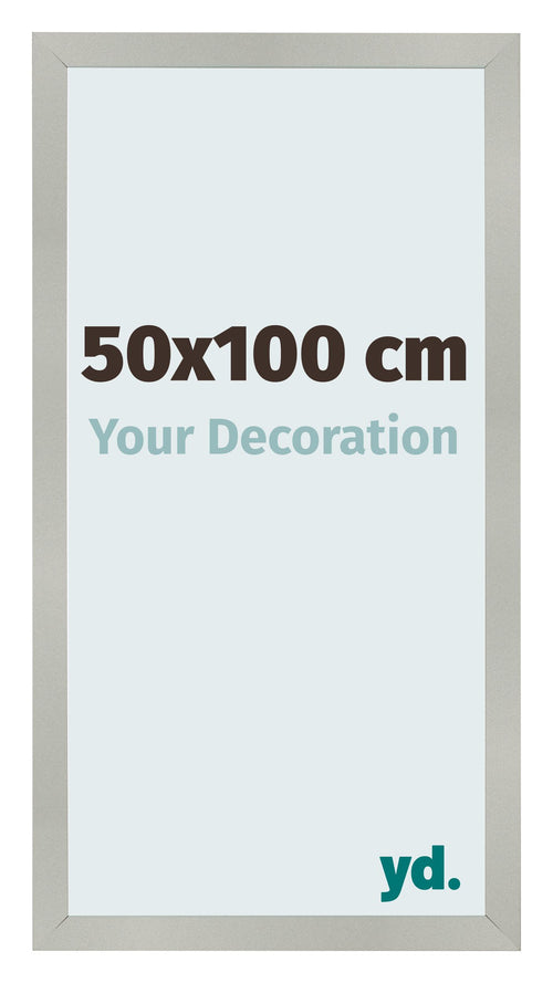 Bilderrahmen 50x100cm Silber Matt MDF Bologna Vorne Messe | Yourdecoration.de