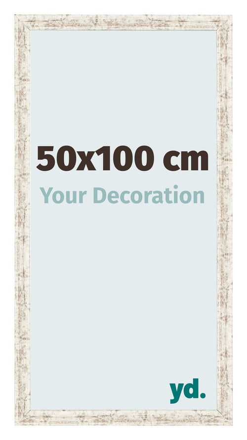 Bilderrahmen 50x100cm Weiß Vintage MDF Bologna Vorne Messe | Yourdecoration.de
