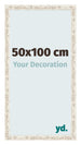 Bilderrahmen 50x100cm Weiß Vintage MDF Bologna Vorne Messe | Yourdecoration.de