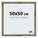 Bilderrahmen 50x50 cm Metall Vintage MDF Bologna Vorne Messe | Yourdecoration.de
