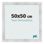Bilderrahmen 50x50cm Aluminium Gebürstet MDF Pisa Vorne Messe | Yourdecoration.de