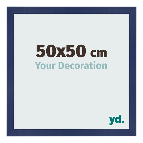 Bilderrahmen 50x50cm Dunkelblau Gewischt MDF Bologna Vorne Messe | Yourdecoration.de