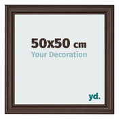 Bilderrahmen 50x50cm Eiche Dunkel MDF Lazio Vorne Messe | Yourdecoration.de