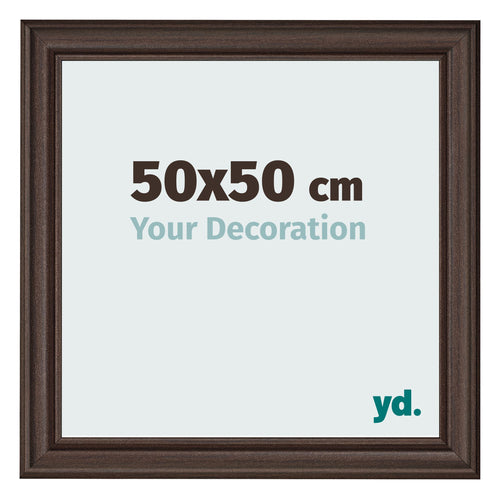 Bilderrahmen 50x50cm Eiche Dunkel MDF Lazio Vorne Messe | Yourdecoration.de