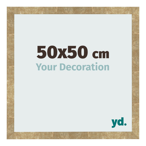 Bilderrahmen 50x50cm Gold Antik MDF Bologna Vorne Messe | Yourdecoration.de