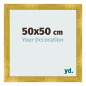 Bilderrahmen 50x50cm Gold Vintage MDF Pisa Vorne Messe | Yourdecoration.de