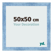 Bilderrahmen 50x50cm Hellblau Gewischt MDF Pisa Vorne Messe | Yourdecoration.de