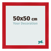 Bilderrahmen 50x50cm Rot MDF Pisa Vorne Messe | Yourdecoration.de
